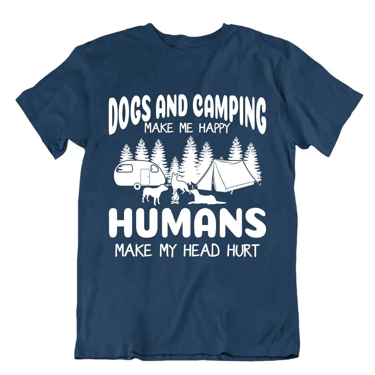 Camiseta Campamento Viaje Exterior Camiseta De Colección Regalo Adorable Divertida Al aire libre Perros Humanos Frescos - Imagen 6 de 8