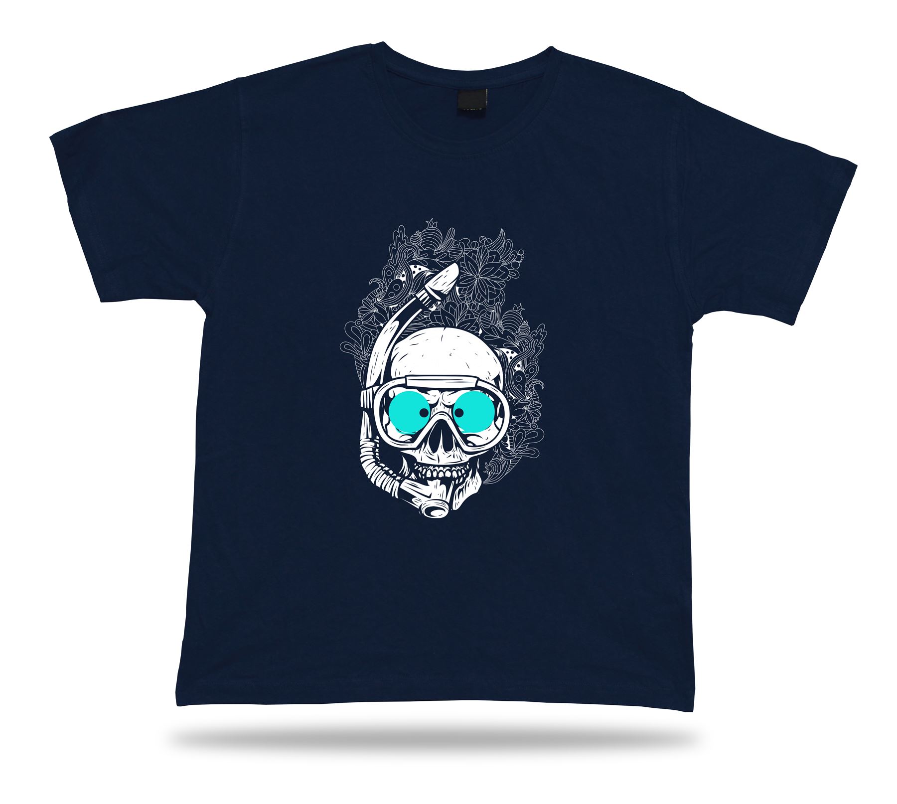 Skeleton Snorkeling Gear Moster Floral awesome tshirt design special gift tee - Picture 6 of 8
