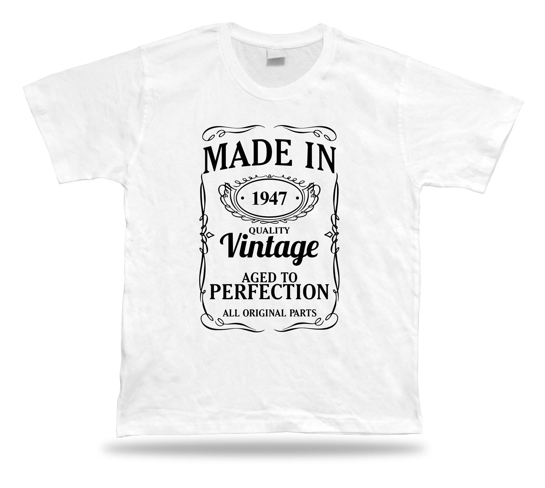 Camiseta Impresa Hecha en 1947 Feliz Cumpleaños Regalo Idea Unisex - Imagen 8 de 8