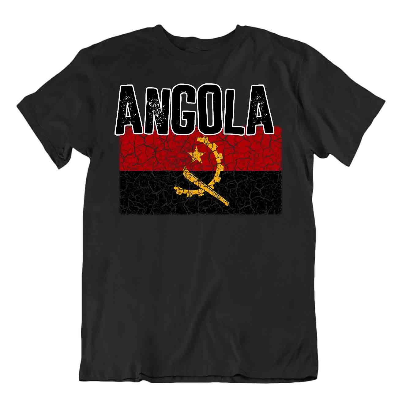 Camiseta Bandera Angola Moda Country Souvenir Regalo Camiseta Logotipo del Orgullo - Imagen 2 de 8