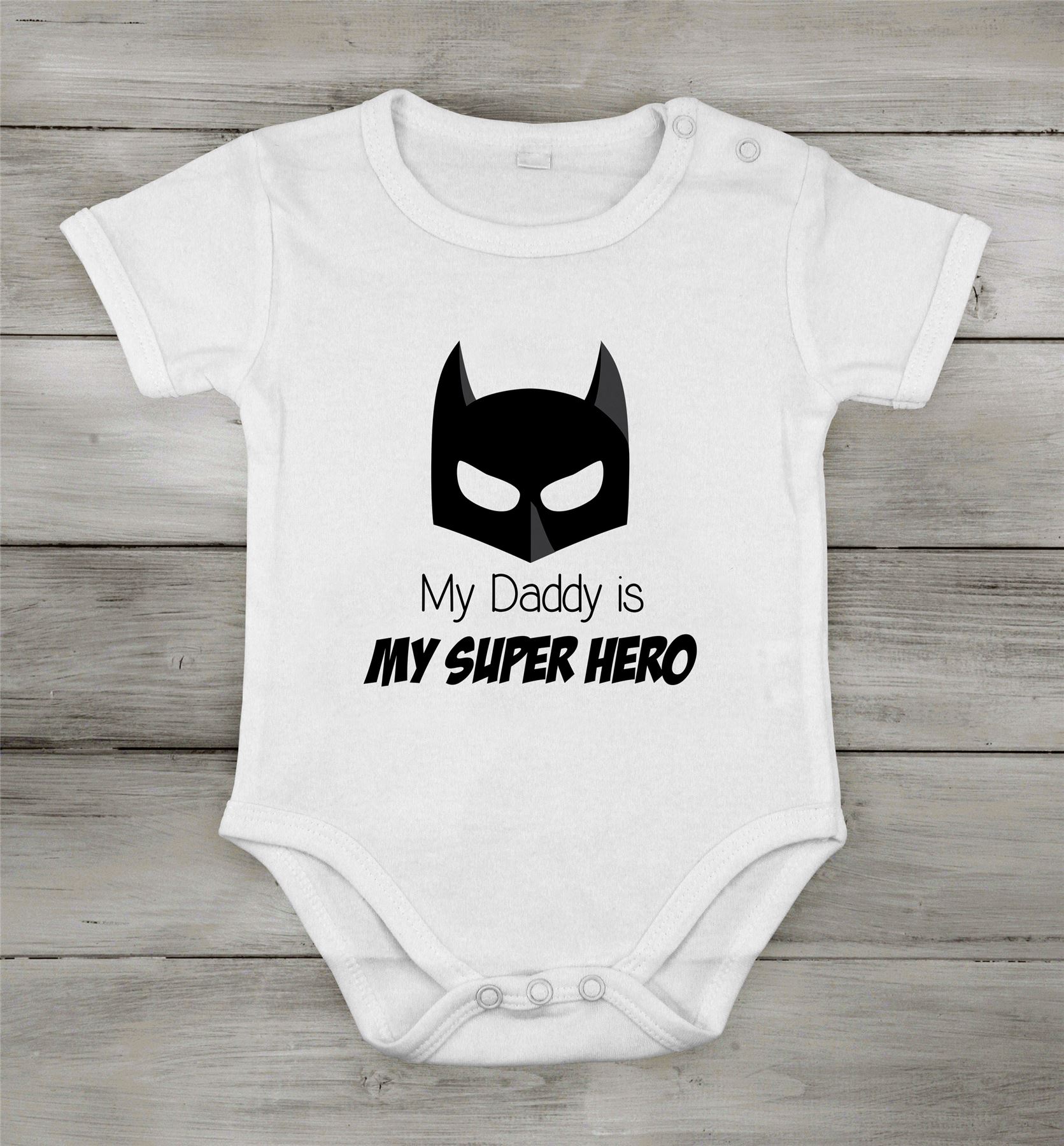 My Daddy is my superhero regalo unisex Babygrow Mono bebé mameluco ropa - Imagen 5 de 5