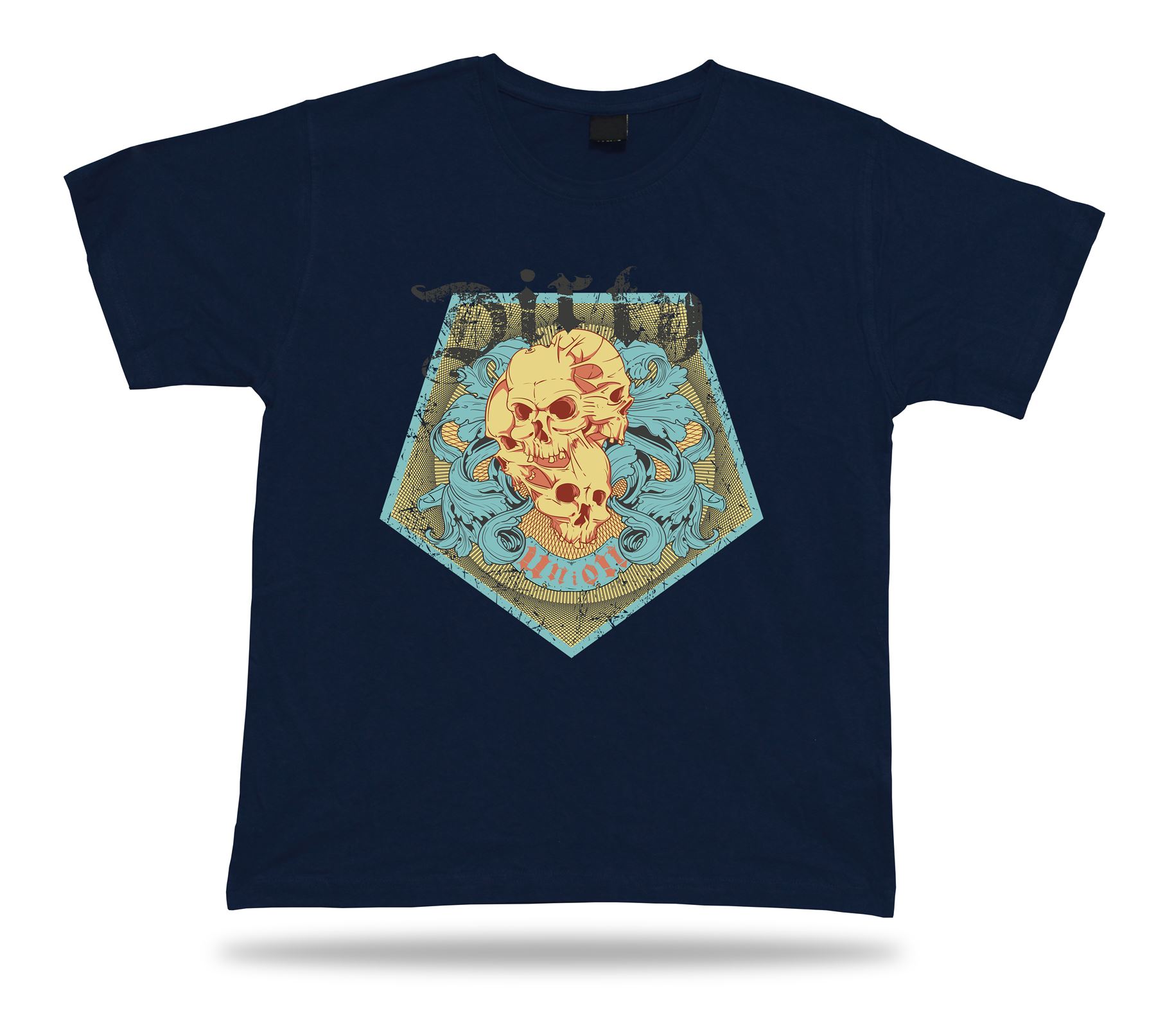 Camiseta Camiseta Cumpleaños Regalo Idea Unión Sucia Calaveras Emblam Mal Floral Goo - Imagen 6 de 8