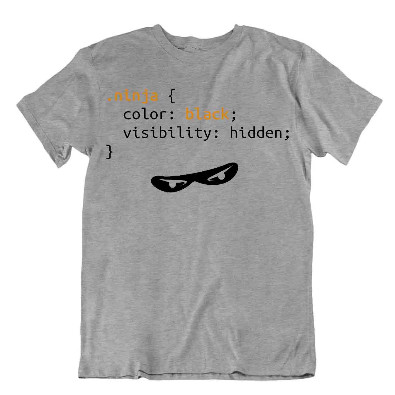 Ninja Language Code Tshirt Programmer Tee Funny Shirt Cute Gift - Picture 5 of 8