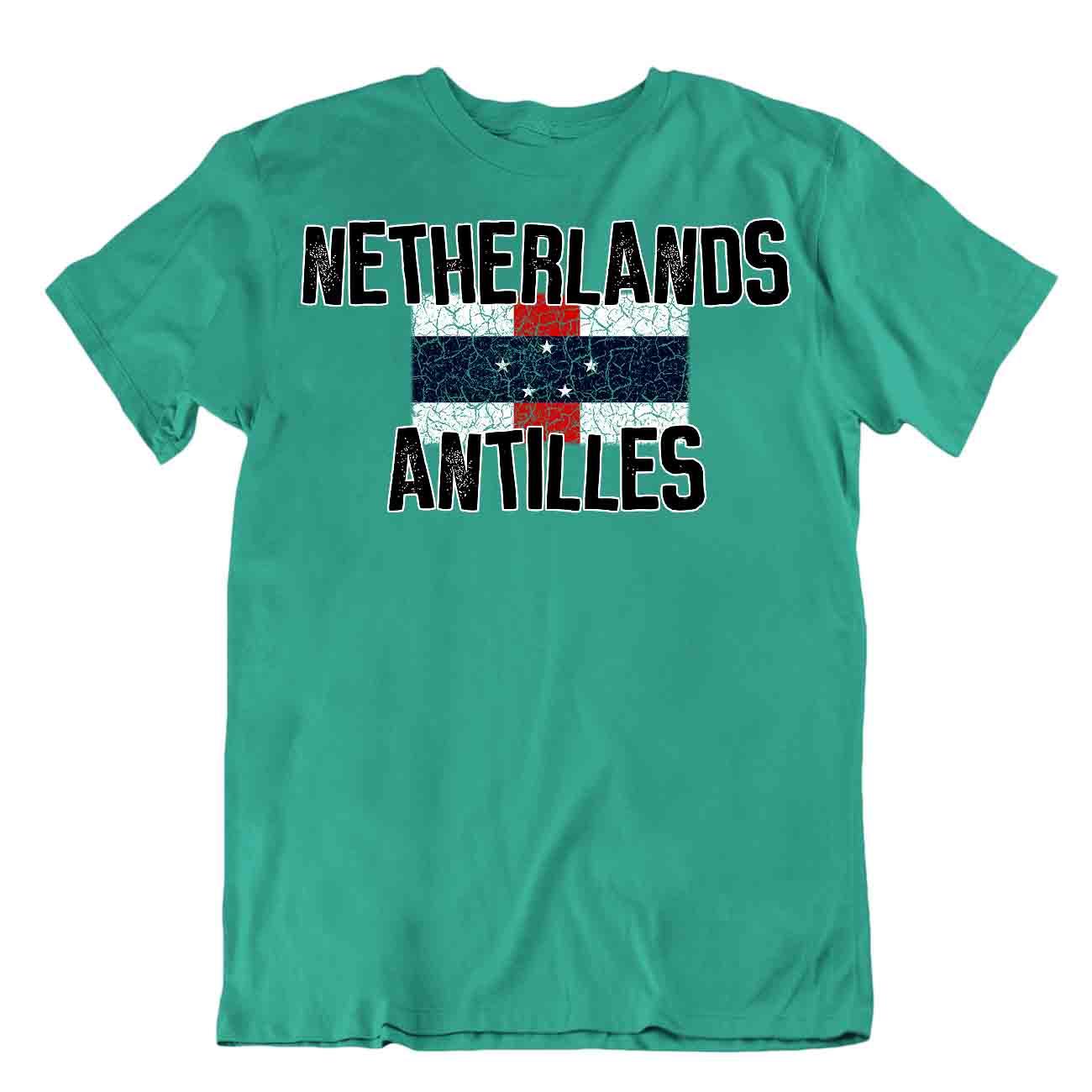 Flag T-Shirt Netherlands Antilles Fashion Country Souvenir Gift Tee Pride logo - Picture 4 of 8