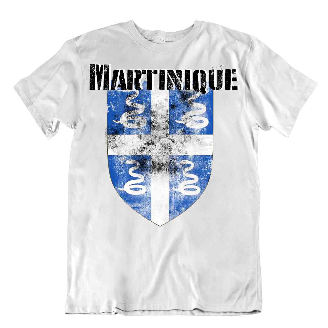 Camiseta Bandera Martinica Camiseta Top Ciudad Mapa Blanco Serpiente Gran Regalo Original - Imagen 8 de 8