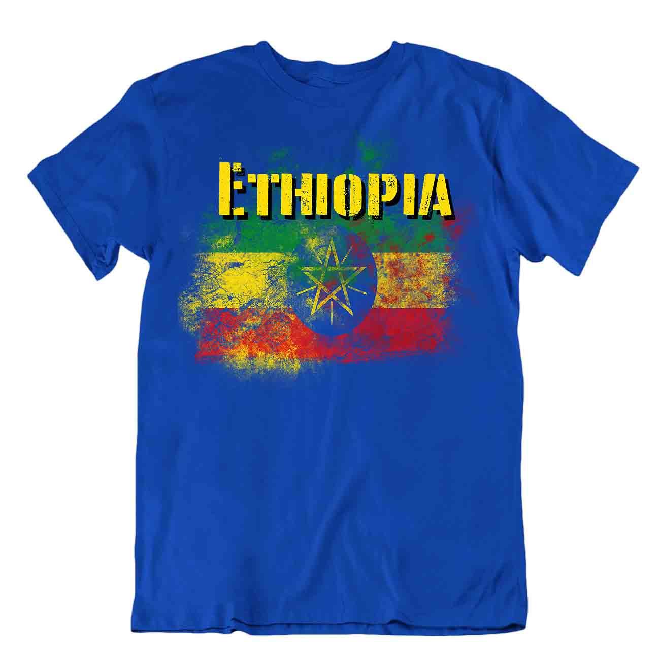Ethiopia flag Tshirt T-shirt Tee top city map peace diversity strength tricot