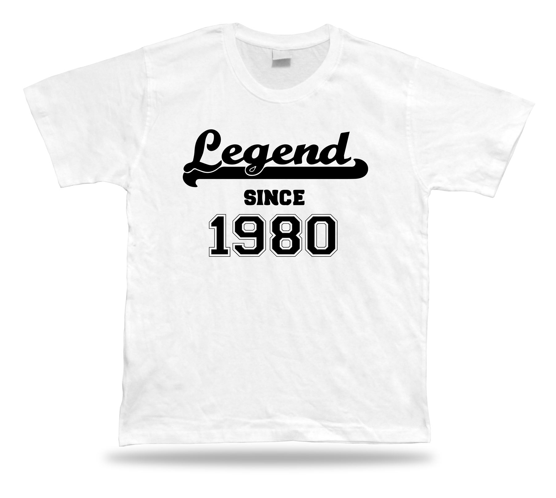 T shirt maglietta stampata leggenda dal 1980 buon compleanno idea regalo unisex - Foto 8 di 8
