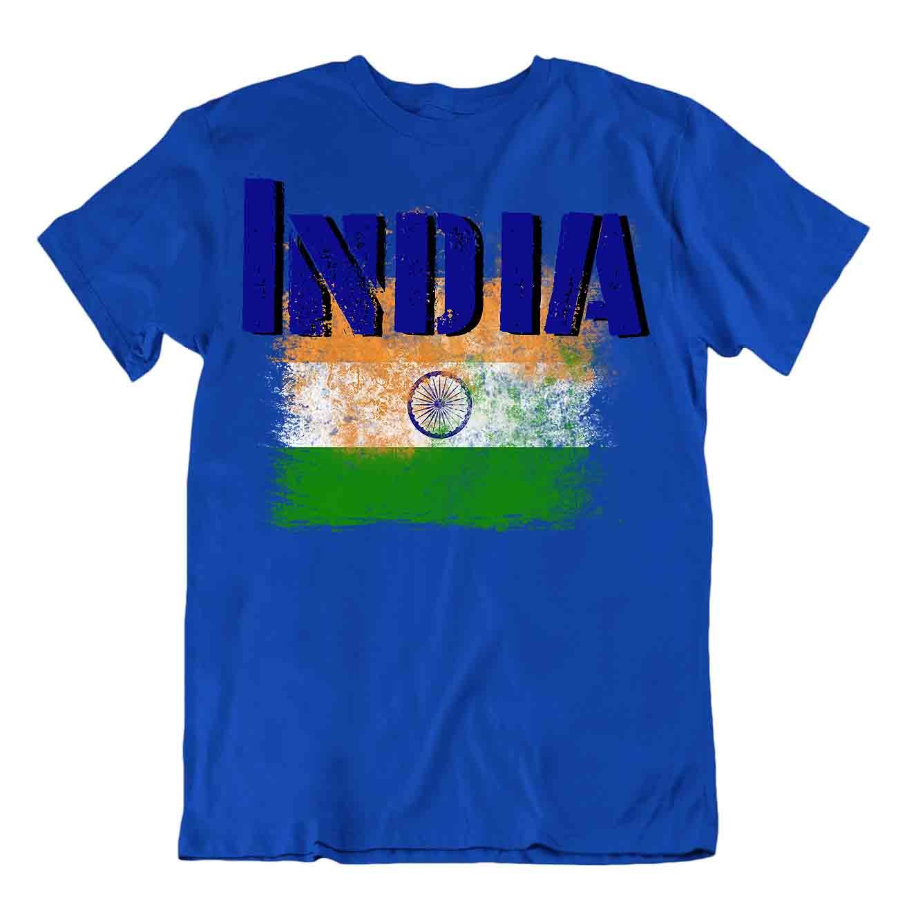 India T-Shirt Flags Tee Travel Keepsake Blouse Tee India flag Tops Gift