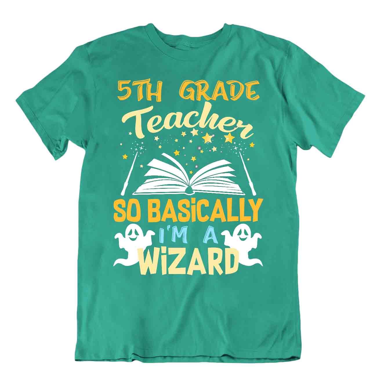 5 Th Grade Teacher T-SHIRT Leader Wizard TEE Special Present SHIRT - Picture 4 of 8