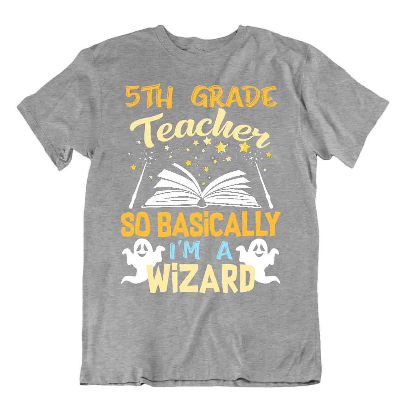 5 Th Grade Teacher T-SHIRT Leader Wizard TEE Special Present SHIRT - Picture 5 of 8