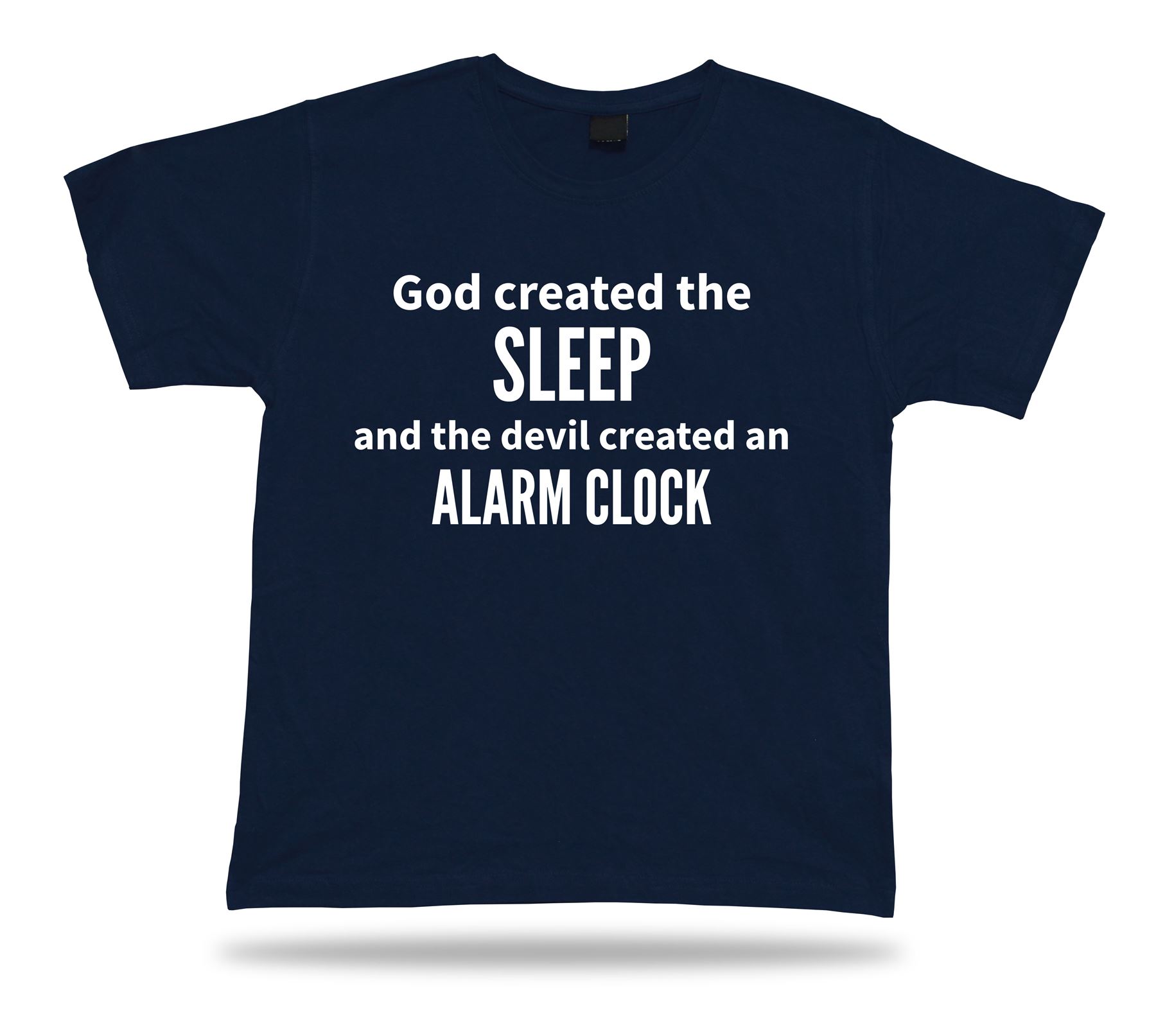 Camiseta Camiseta Camiseta Idea de Regalo de Cumpleaños Cita Divertida Dormir Diablo Reloj Despertador Clásico - Imagen 6 de 7