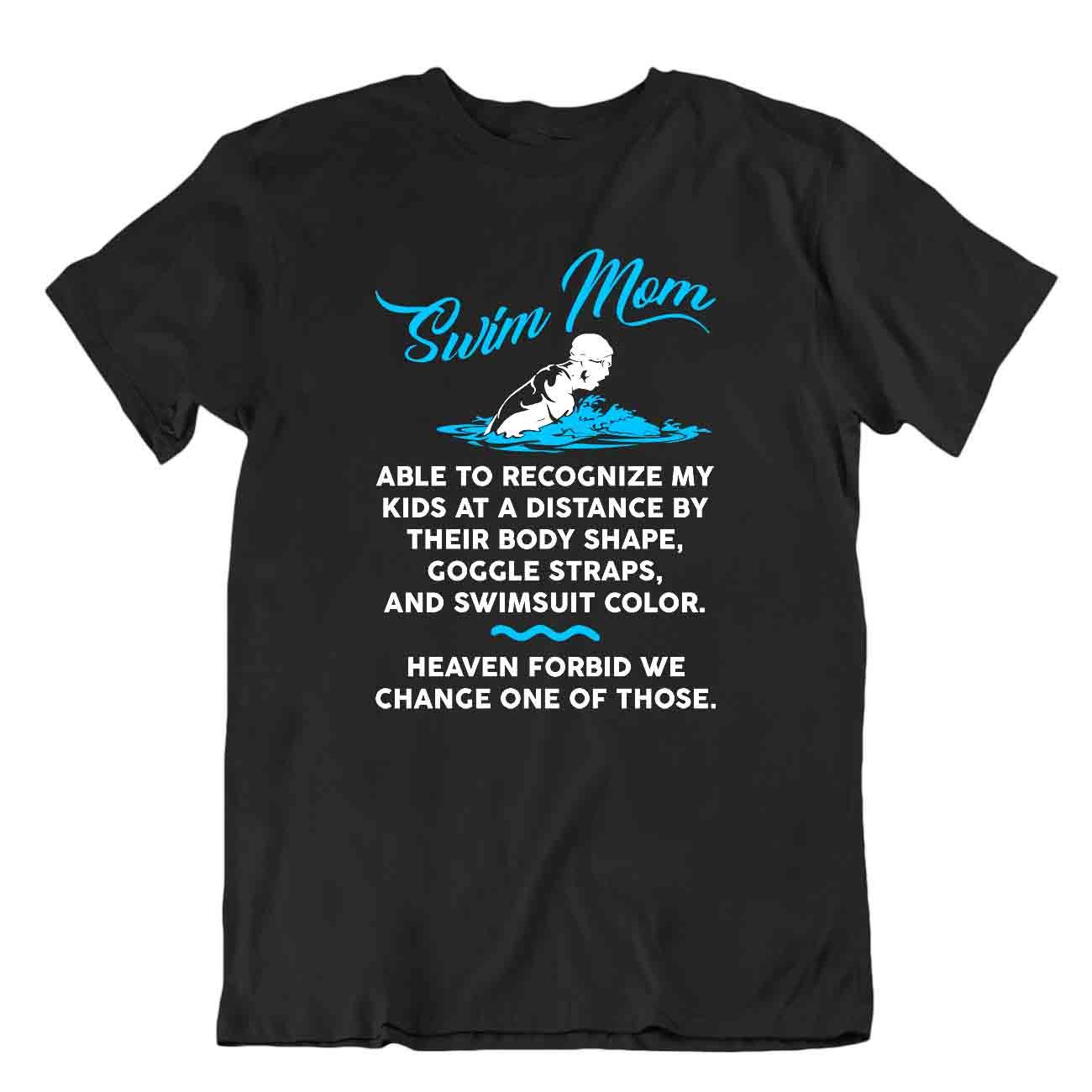 T-shirt mamma nuoto paradiso maglietta sportiva rilassante maglietta casual - Foto 2 di 8