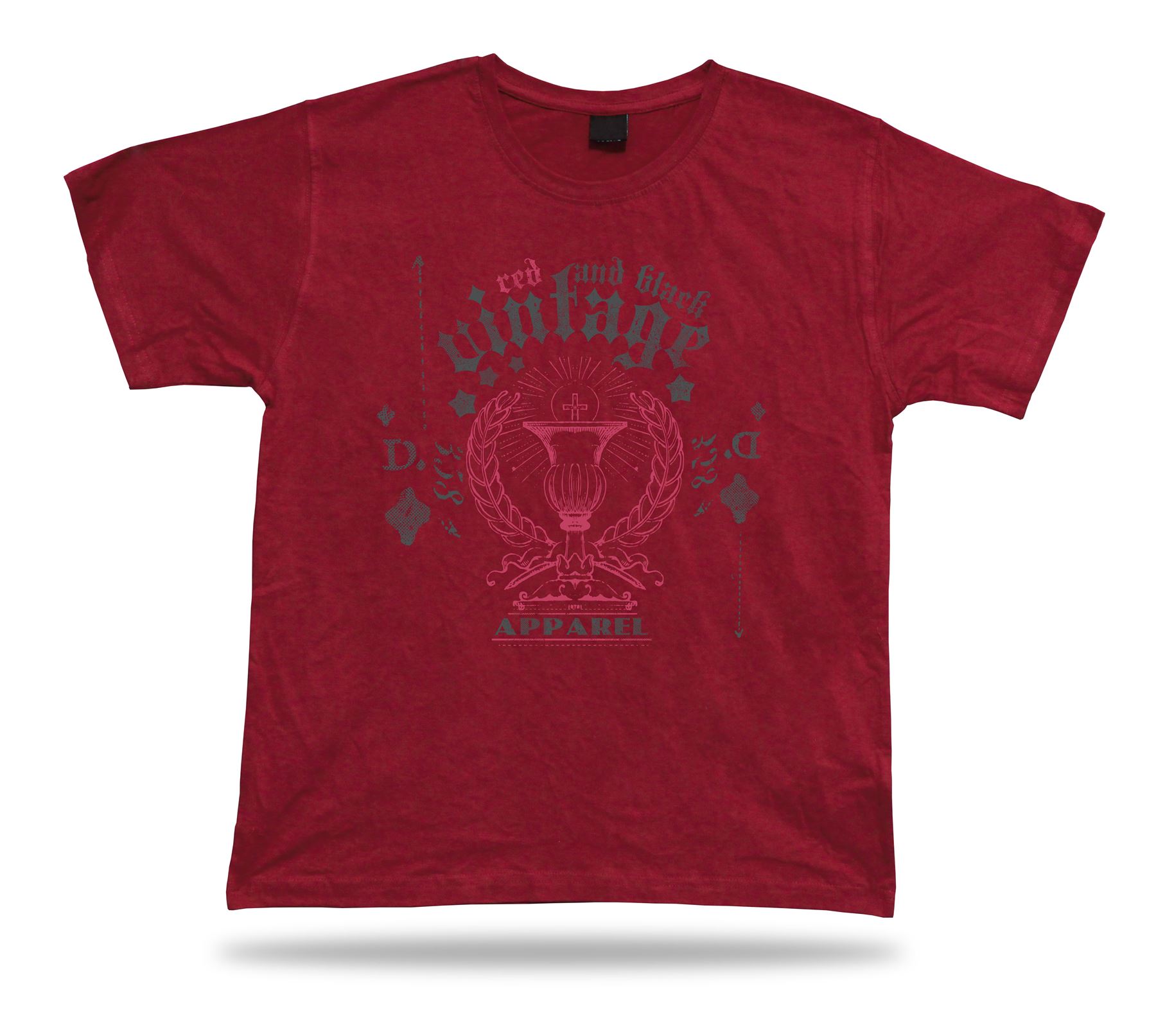 Tshirt Tee Shirt Birthday Gift Idea Red Black Vintage Holy Symbol Retro Classic - Picture 7 of 8