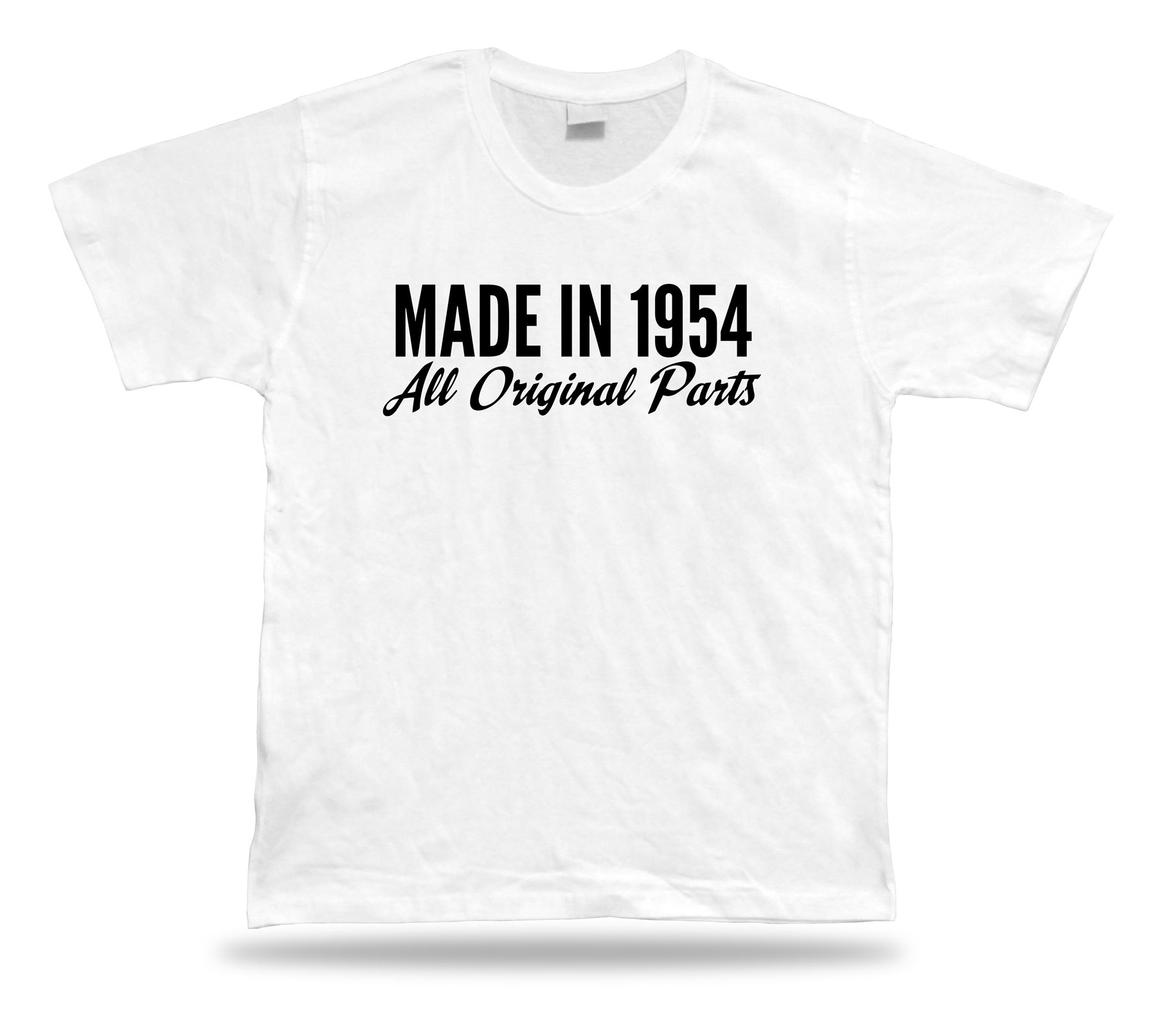 Printed T shirt tee Made in 1954 happy birthday present gift idea original - Picture 8 of 8