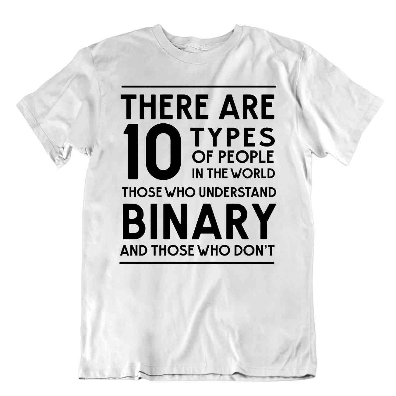 Camiseta de lenguaje binario programador de computadora camiseta broma matemática - Imagen 8 de 8