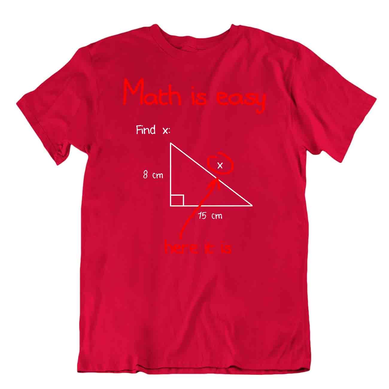 Math Is Easy Shirt Find The X Science Humor Joke T-shirt T - Foto 7 di 8