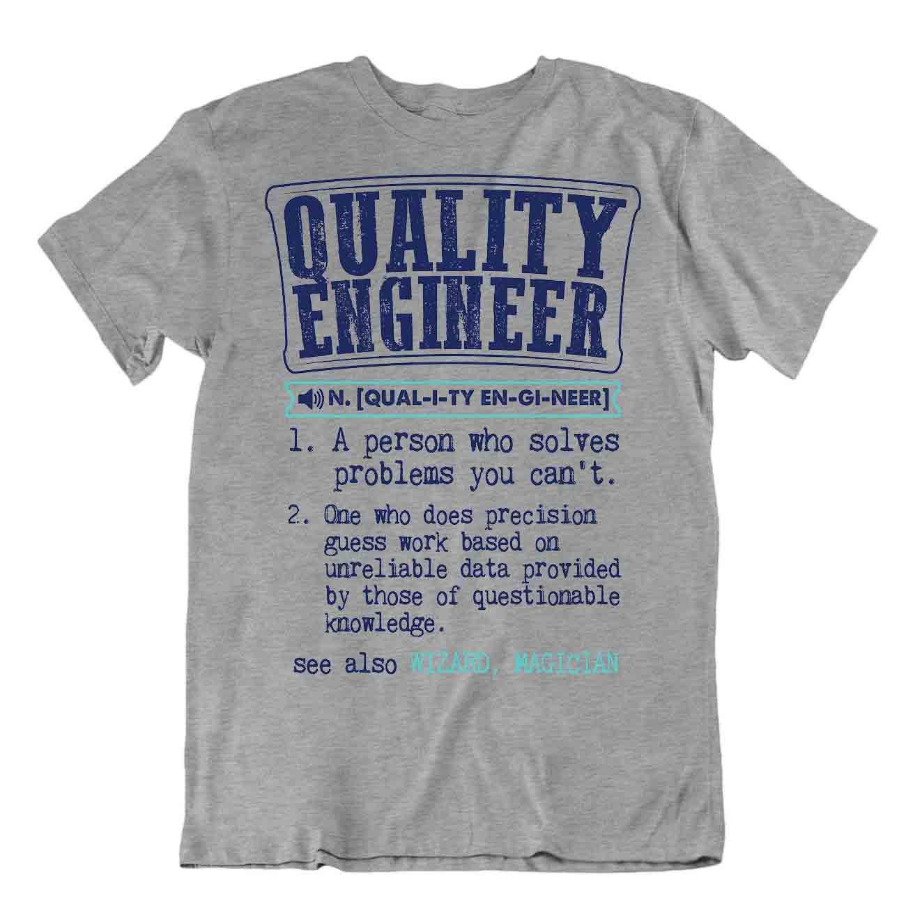 Chemises De Diplôme D'ingénieur De Qualité Auteur Tshirt - Picture 5 of 8