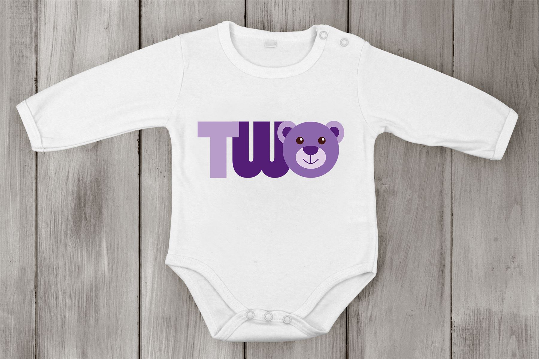 Dos Cumpleaños Bebé Nacido Panda Algodón Idea Especial Unisex Body Ducha - Imagen 3 de 5