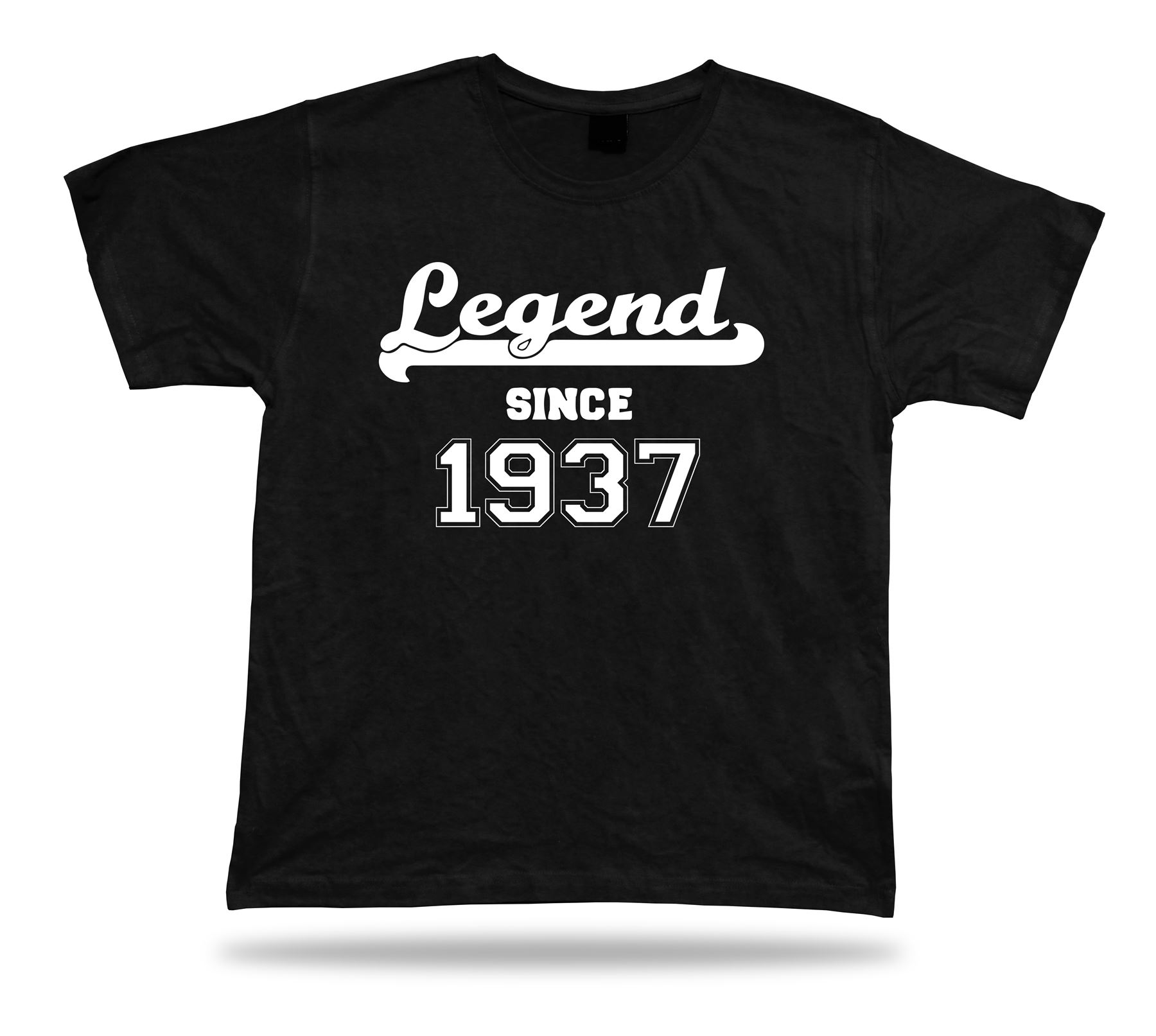 T-shirt imprimé tee Legend depuis 1937 heureux anniversaire idée cadeau unisexe - Imagen 2 de 8