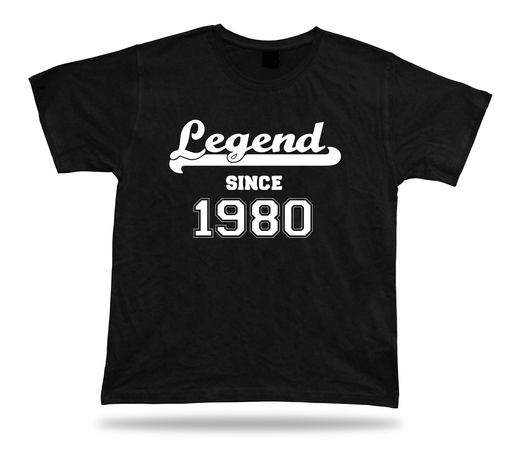 T shirt maglietta stampata leggenda dal 1980 buon compleanno idea regalo unisex - Foto 2 di 8
