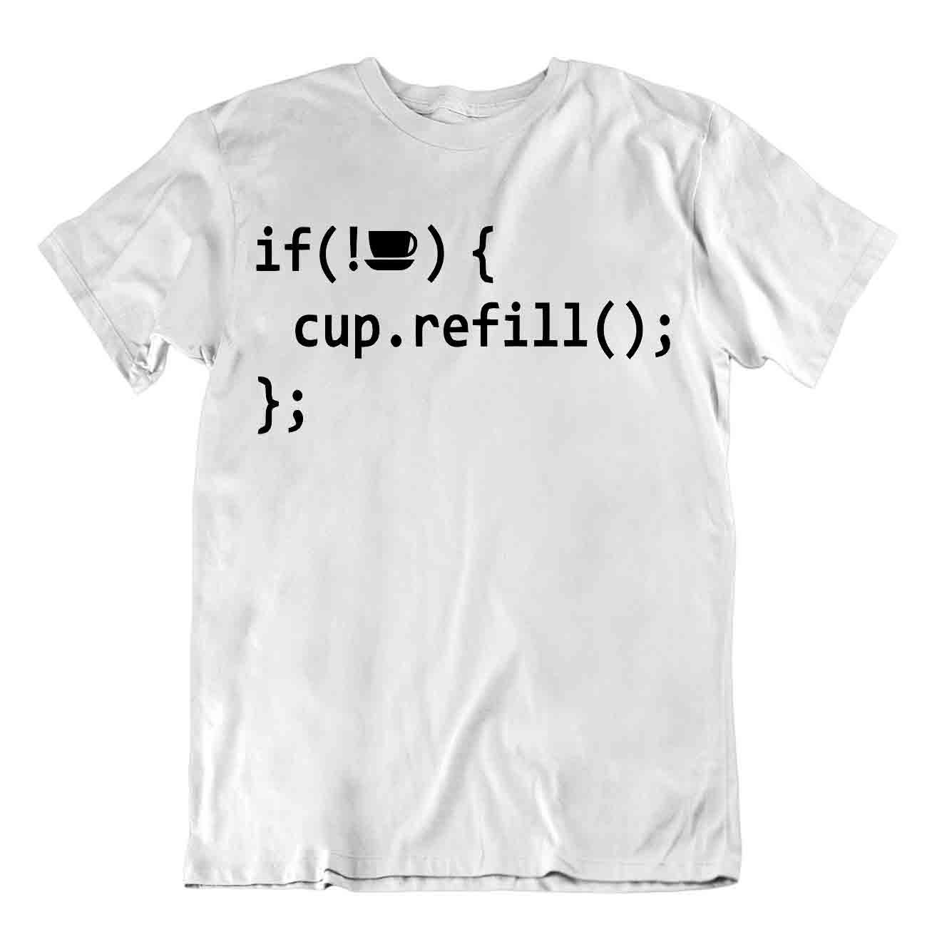 Llop Coffe Cup Recharge Tee Programmeur Langage Informatique T Chemise Génial - Picture 8 of 8