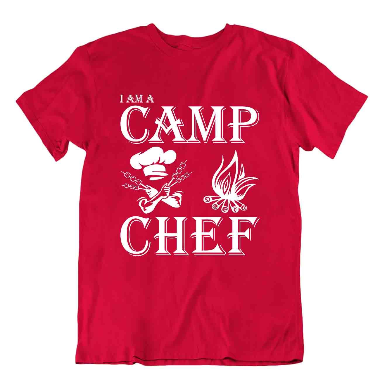 Camping Outside Trip T-Shirt Tee Cool Vintage Gift Cute Funny Outdoor Fresh Chef - Picture 7 of 8