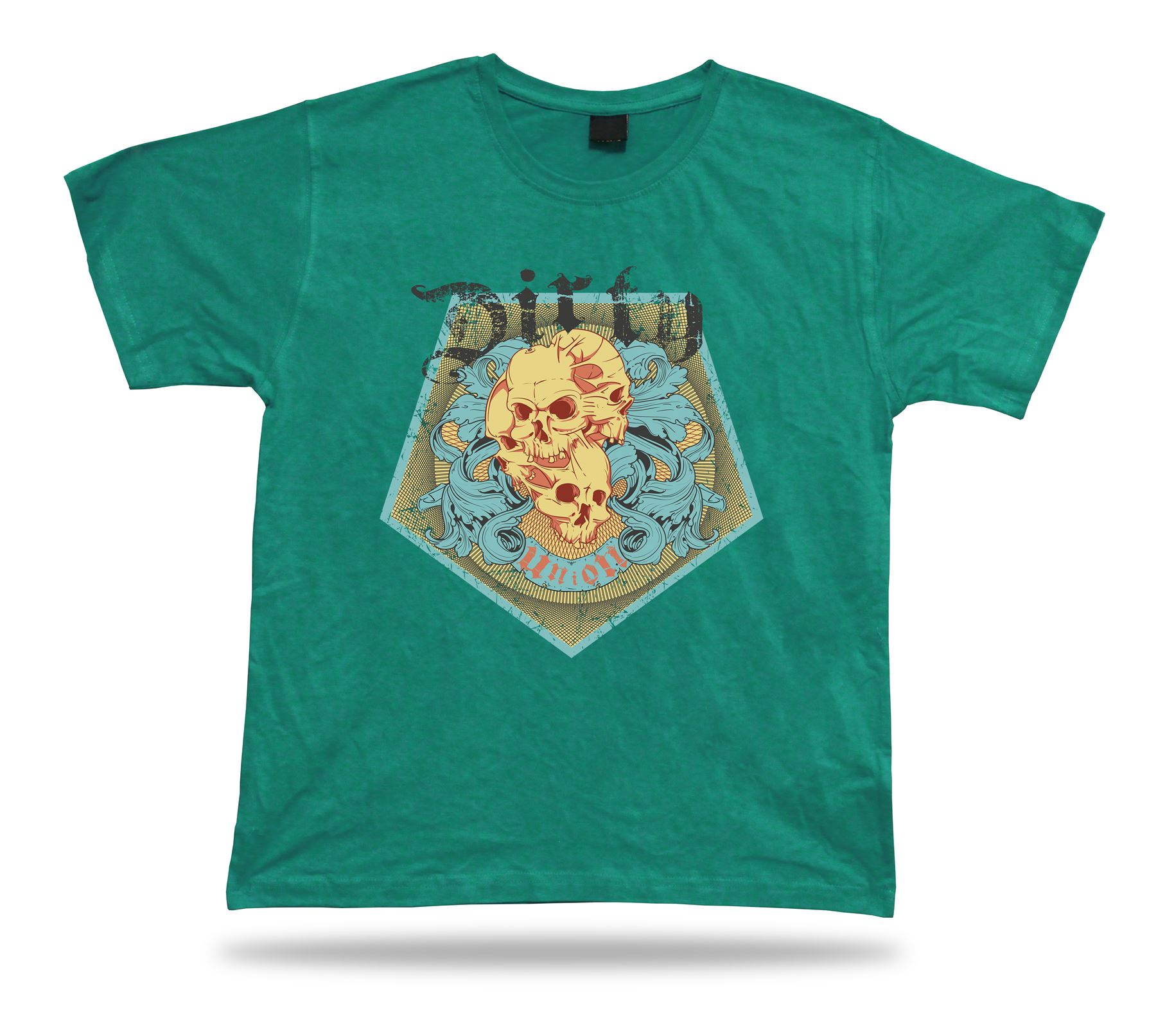 Camiseta Camiseta Cumpleaños Regalo Idea Unión Sucia Calaveras Emblam Mal Floral Goo - Imagen 4 de 8