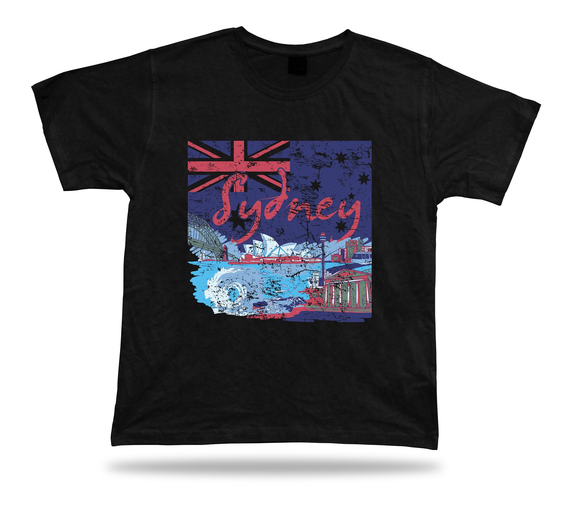 Sydney City Flag Buildings Symbolism vector awesome t shirt tee modern textile