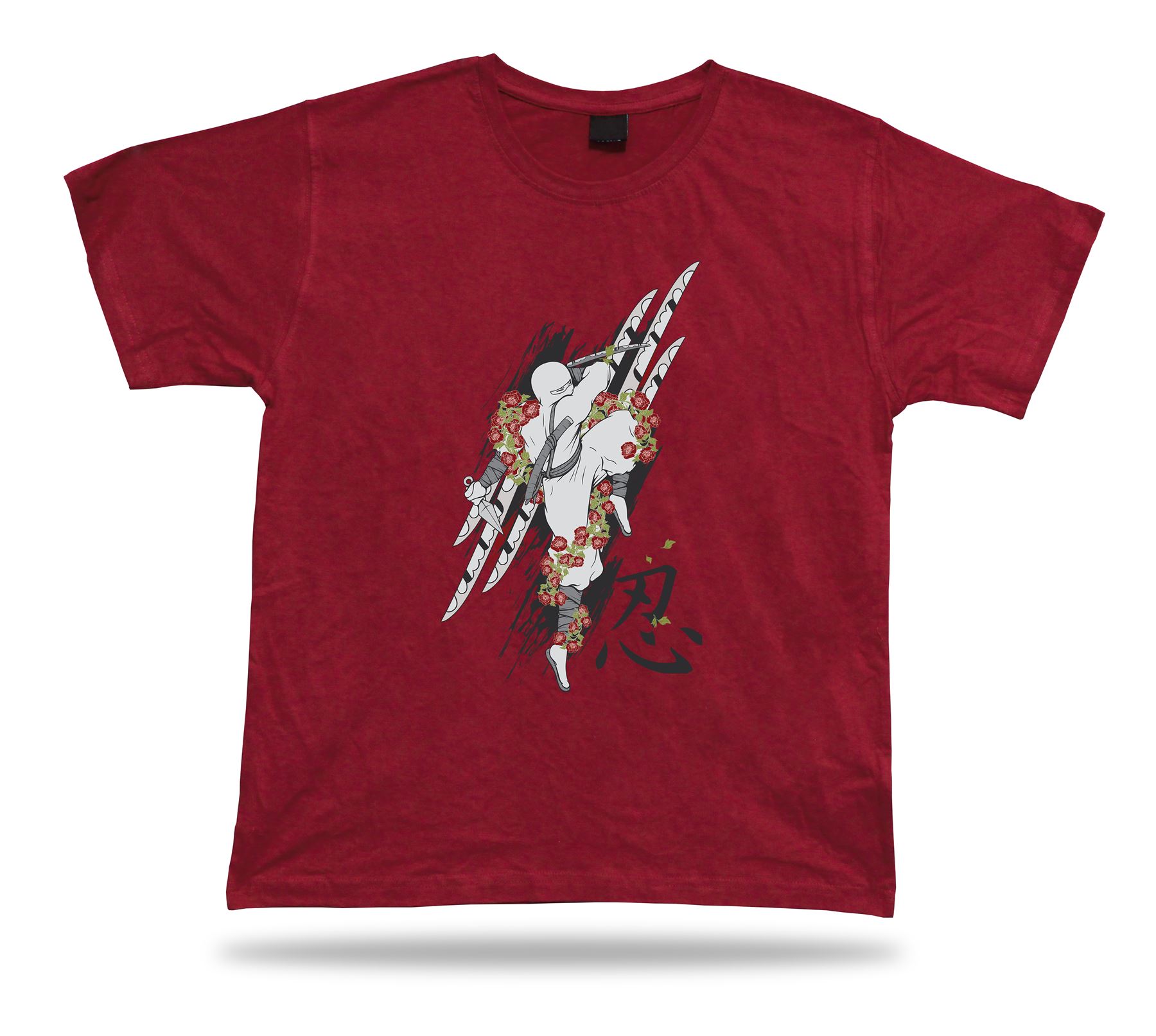 Ninja fight flowers black hmor funny charm tricot Tshirt Tee special gift T sale - Foto 7 di 8