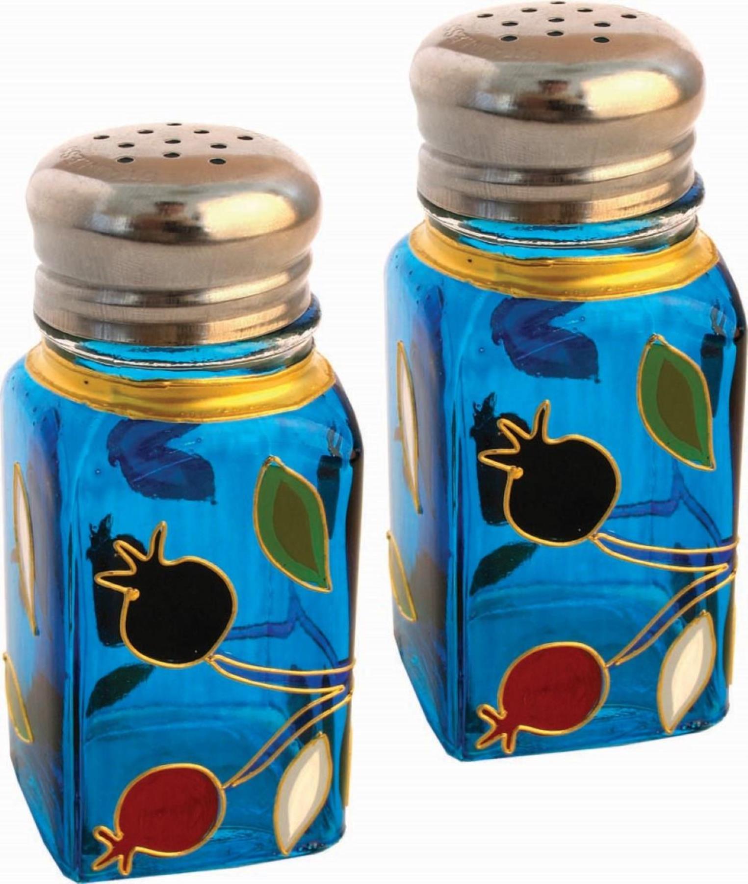 Glass Salt & Pepper Refillable shaker Set Hand Painting Design Kitchen B&B Home - Picture 3 of 7