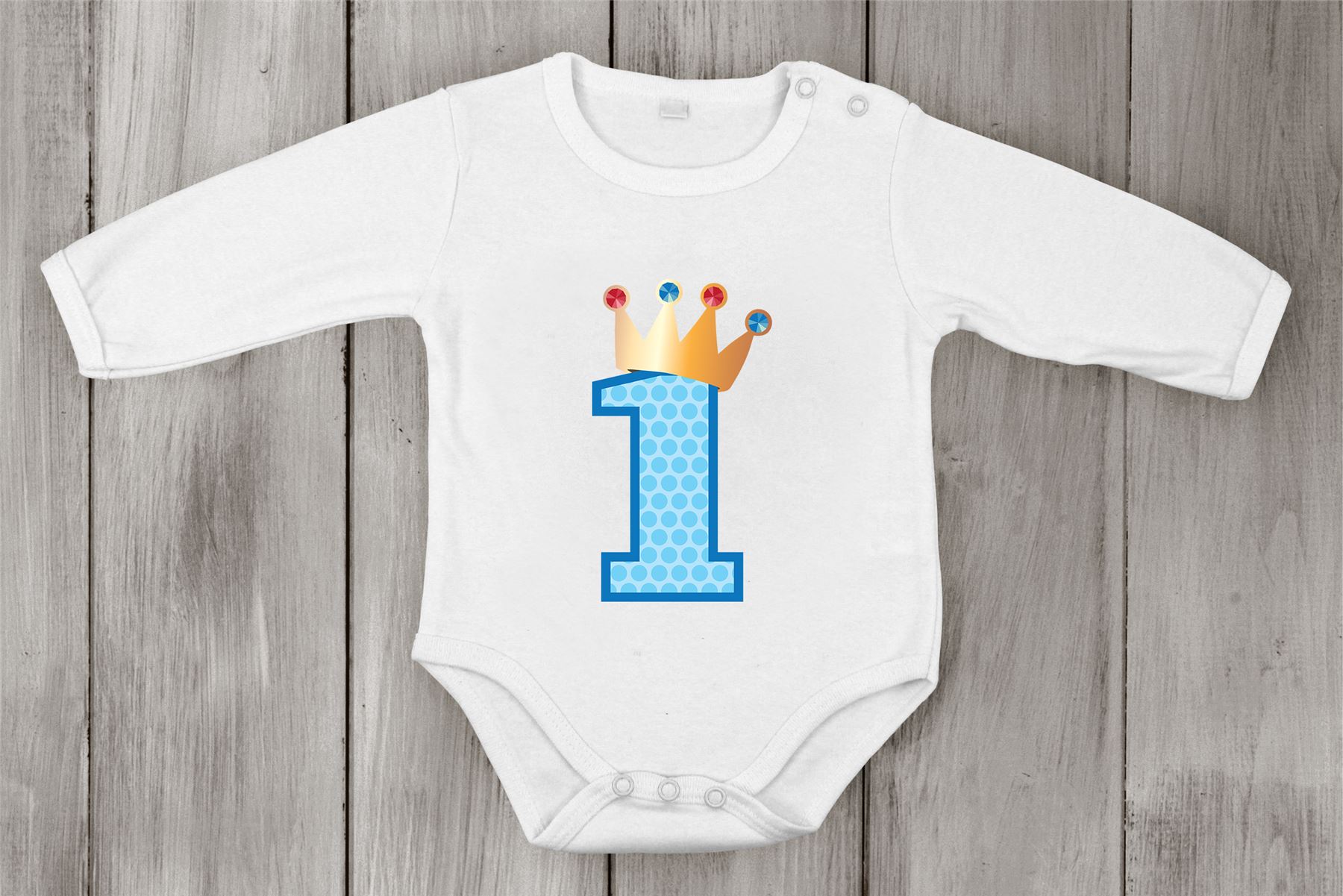 Erster Geburtstag Strampler Baumwolle Junge Neugeborene Strampler Prinzessin Dusche Einteiler - Bild 3 von 5