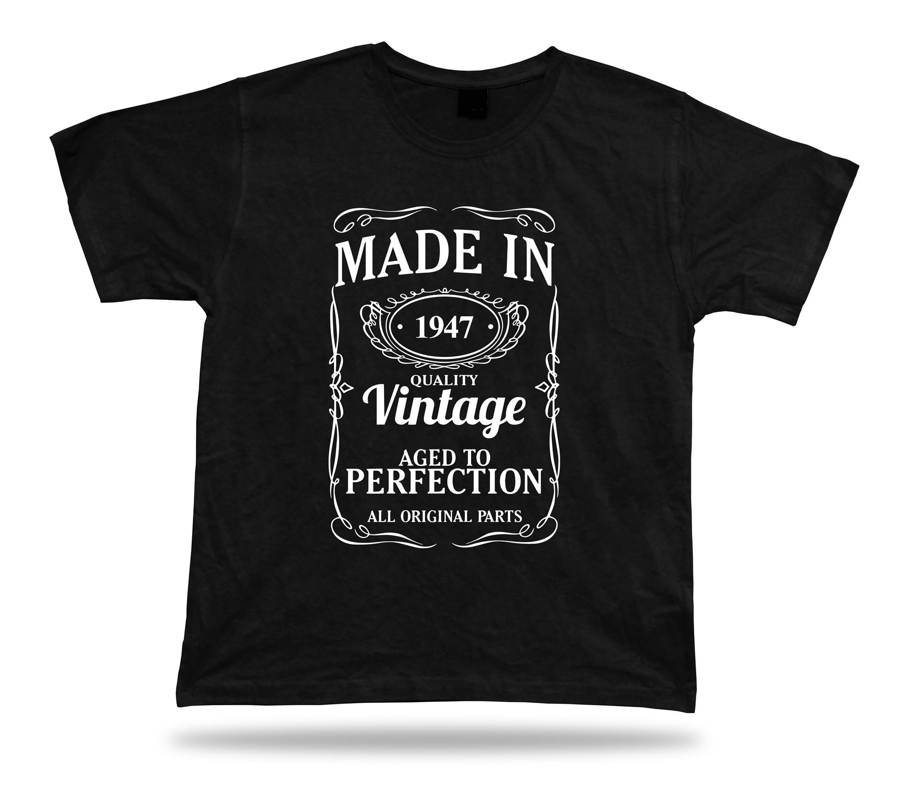 Camiseta Impresa Hecha en 1947 Feliz Cumpleaños Regalo Idea Unisex - Imagen 2 de 8