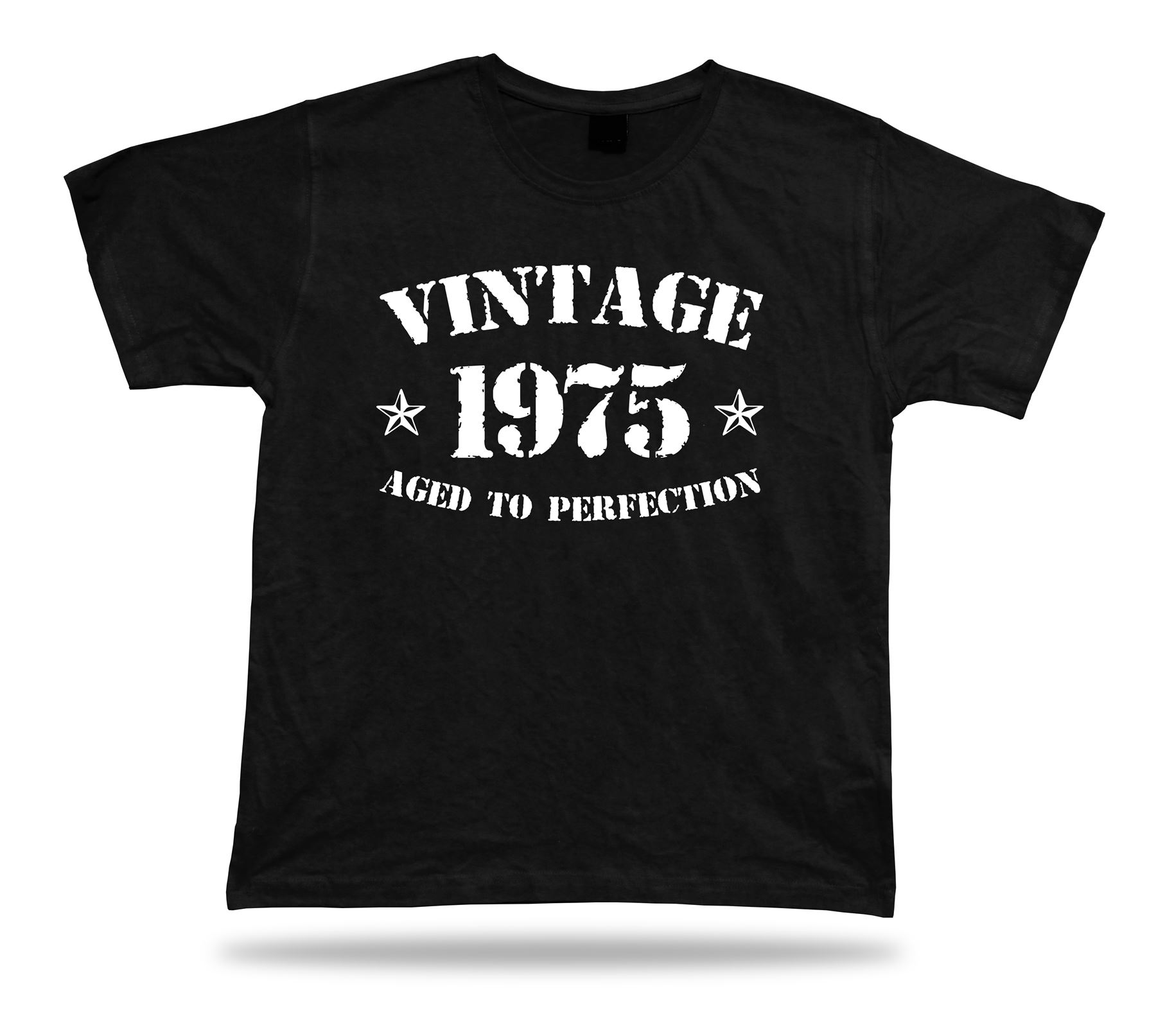 Bedruckte T-Shirt Abschlag Jahrgang 1975 gealtert Perfektion Geschenk Geburtstag - Bild 2 von 8