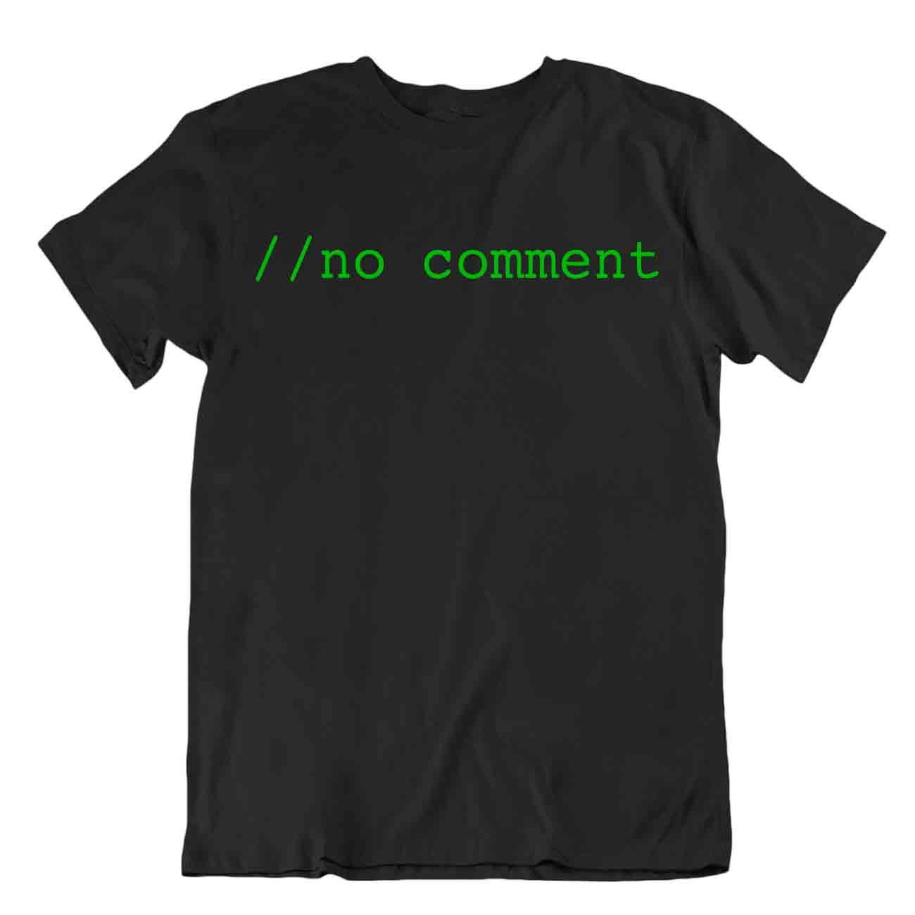 No Comment Code T-Shirt Programmierer Shirt einzigartiges Design Tee Shirt - Bild 2 von 8