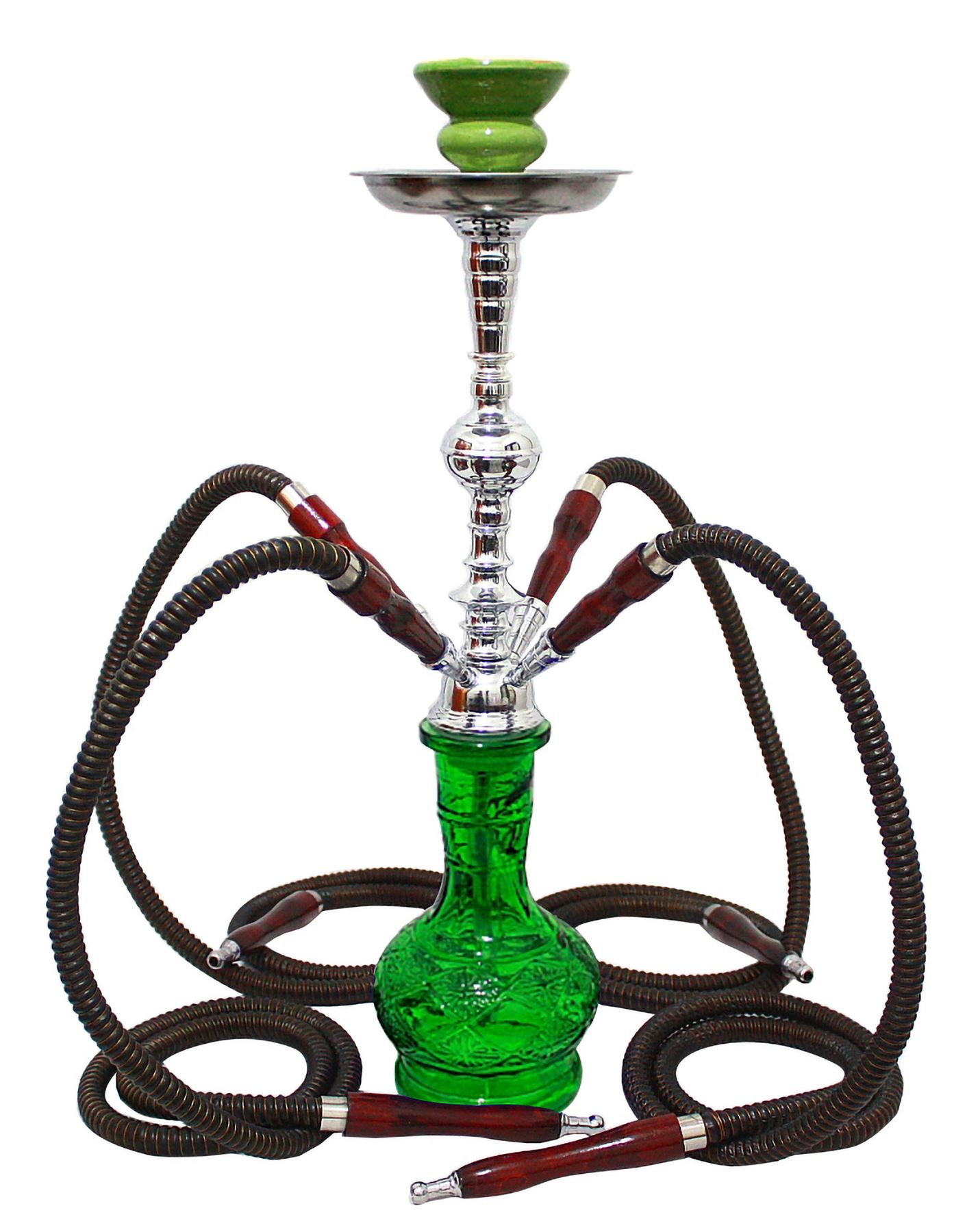 4 Hose Green Exotic Shisha Black Luxury pipe Hookah gif best buy sale