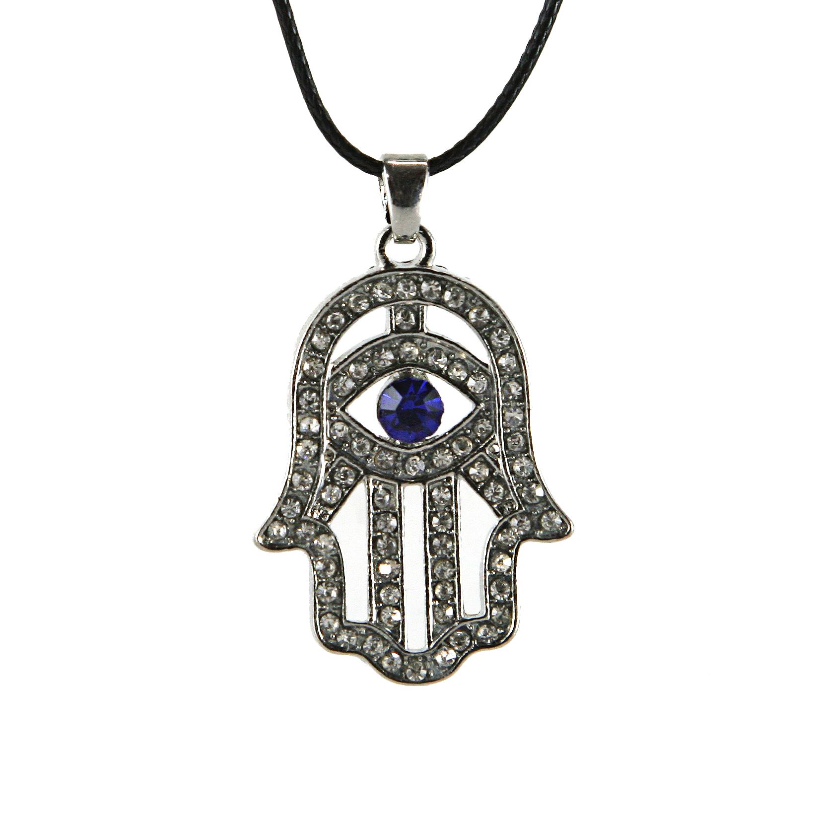 Lucky Necklace Silver Hamsa Choker Necklace Hand Of God Hand Of Fatime Evil Eye Choker Necklace Good Luck Charm Silver Hand Necklace
