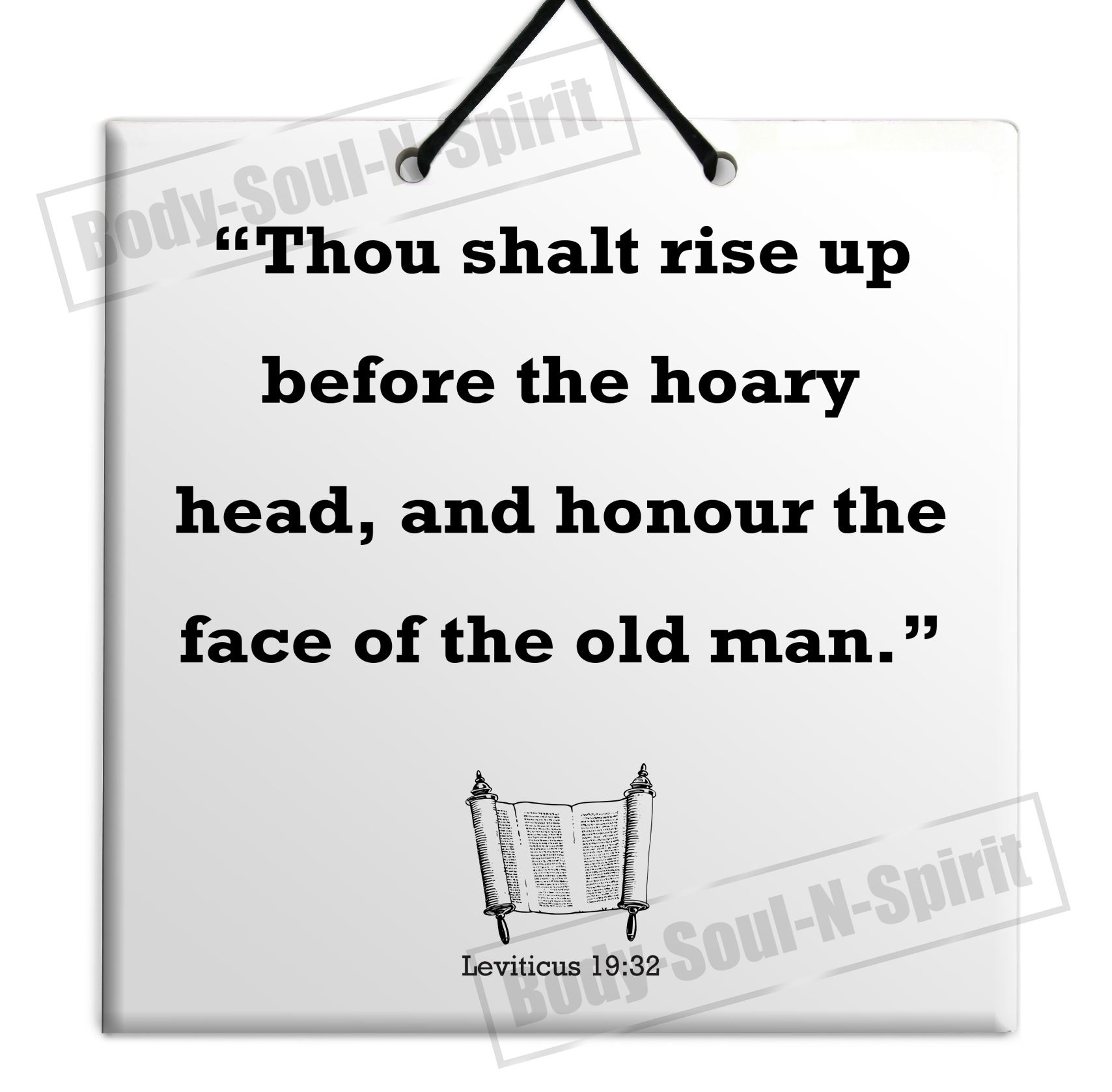 The Bible: Leviticus Quote Ceramic Wall Hanging TILE Plaque Home Decor Gift - Foto 3 di 3