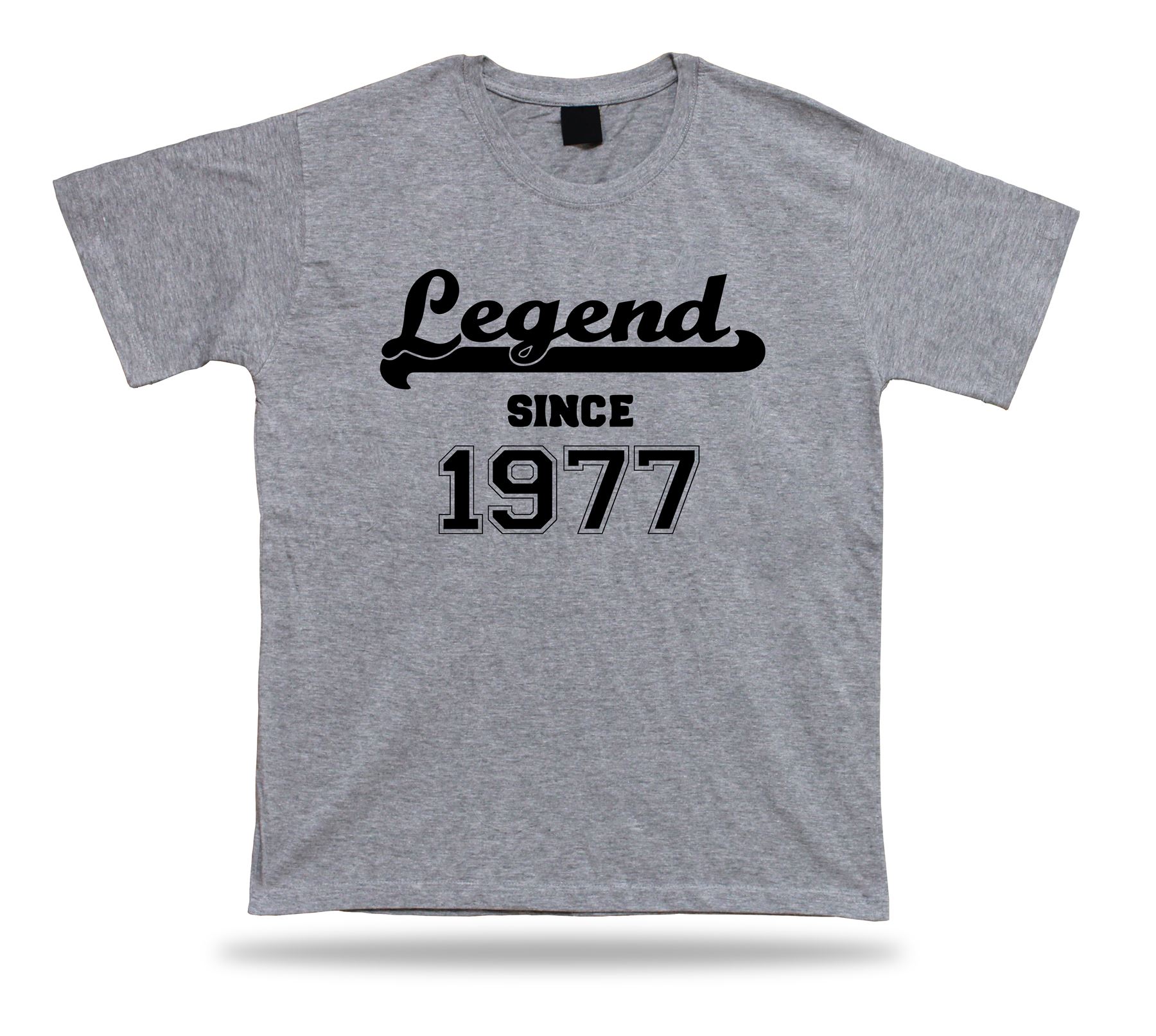 T-shirt imprimé tee Legend depuis 1977 heureux anniversaire idée cadeau unisexe - Imagen 5 de 8