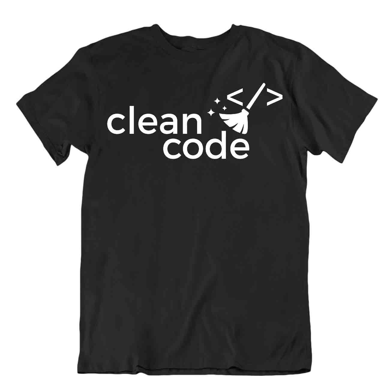 Clean Code Tshirt Programmer T-Shirt Computer Coder Tee - Picture 2 of 8