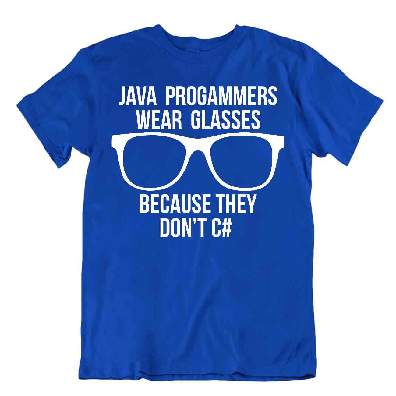 Java Progammers Tshirt Funny C# Tee Casual Smart Geek T_shirt - Picture 3 of 8