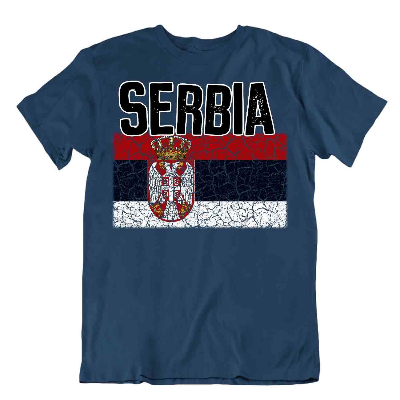 Camiseta Bandera Serbia Moda Country Souvenir Regalo Camiseta Logotipo del Orgullo - Imagen 6 de 8