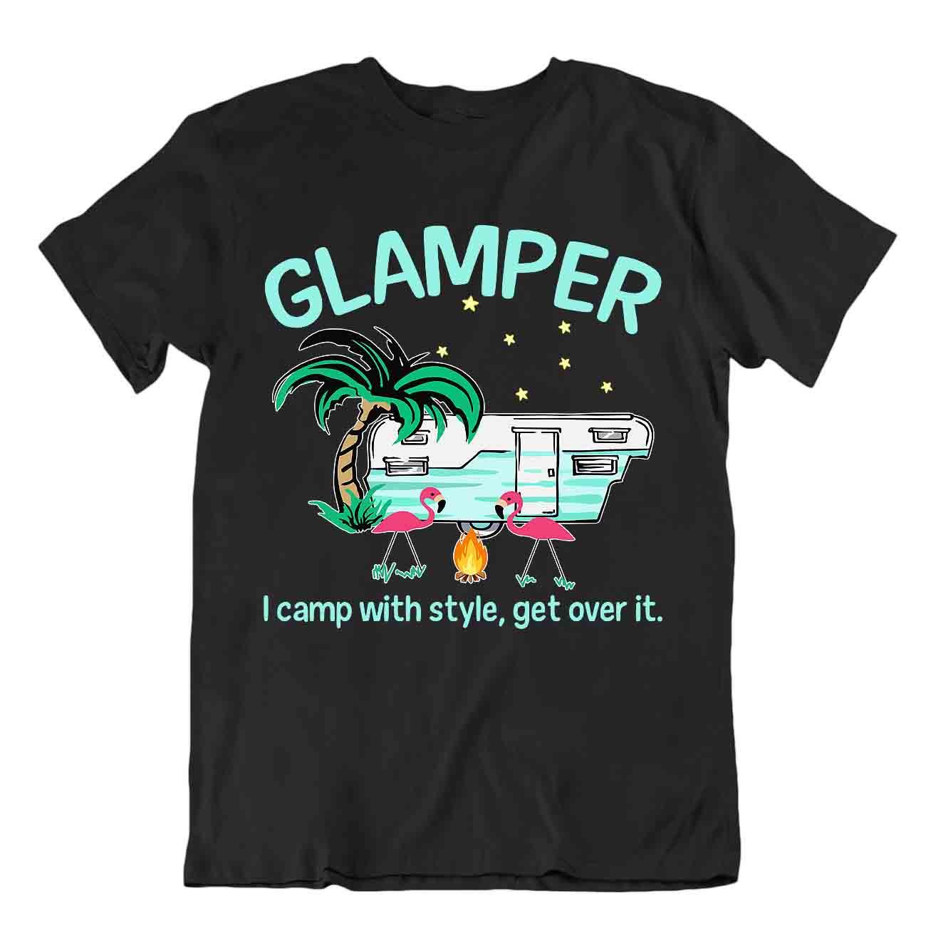 Camping Outside Trip T-Shirt Tee Vintage Gift Cute Funny Outdoor Fresh Glamper - Picture 2 of 8