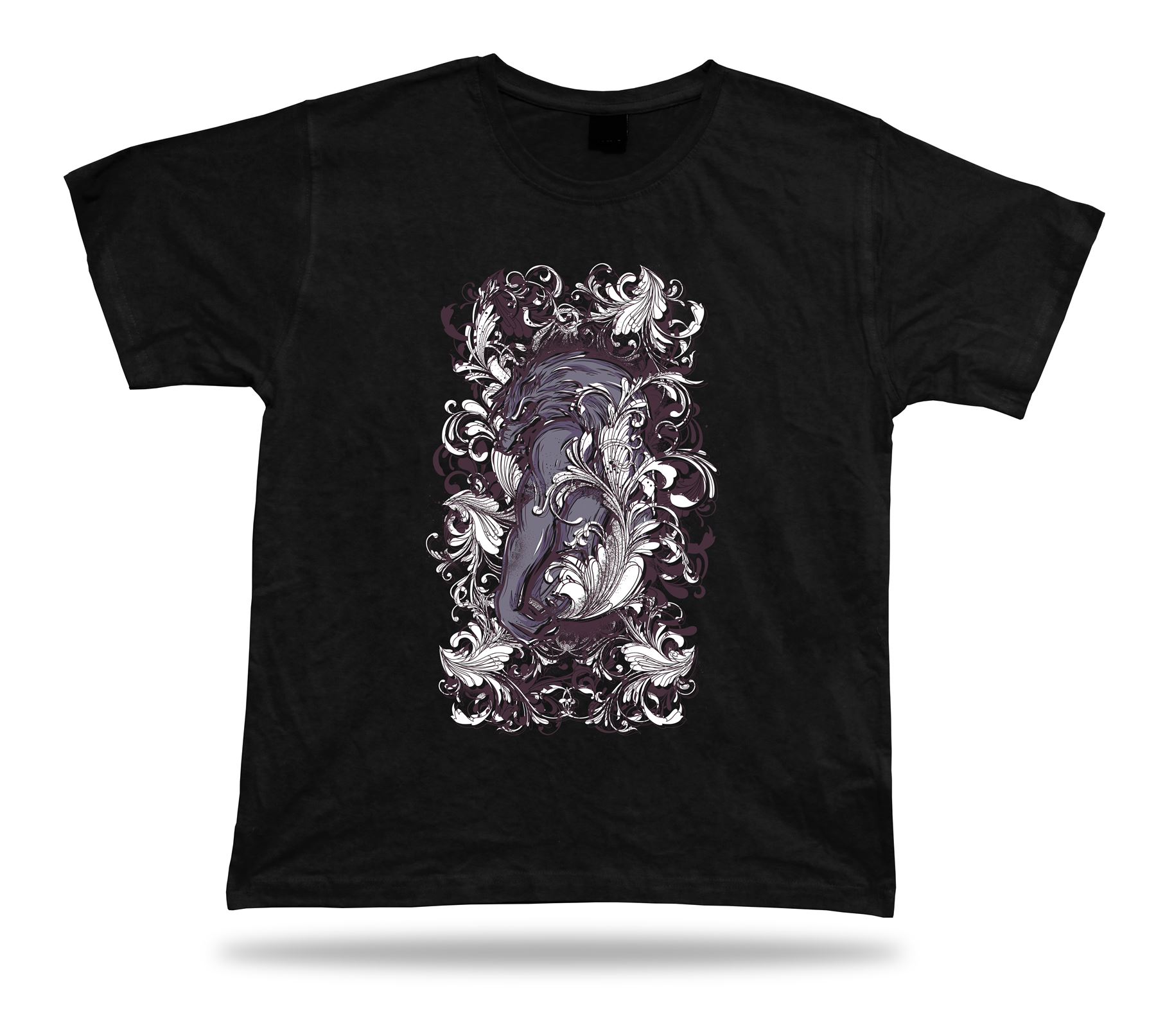 Werewolf Monster Floral design dark stylish vector birthday gift apparel tee - Picture 2 of 8