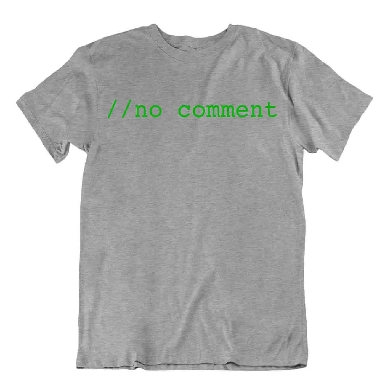 No Comment Code T-Shirt Programmierer Shirt einzigartiges Design Tee Shirt - Bild 5 von 8