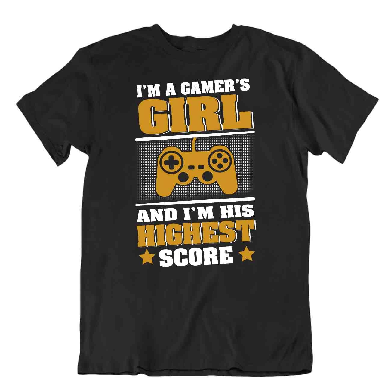 Camiseta Gamer Girl Puntuación Más Alta Camisa Juego Informal Camisetas Inteligentes - Imagen 2 de 8