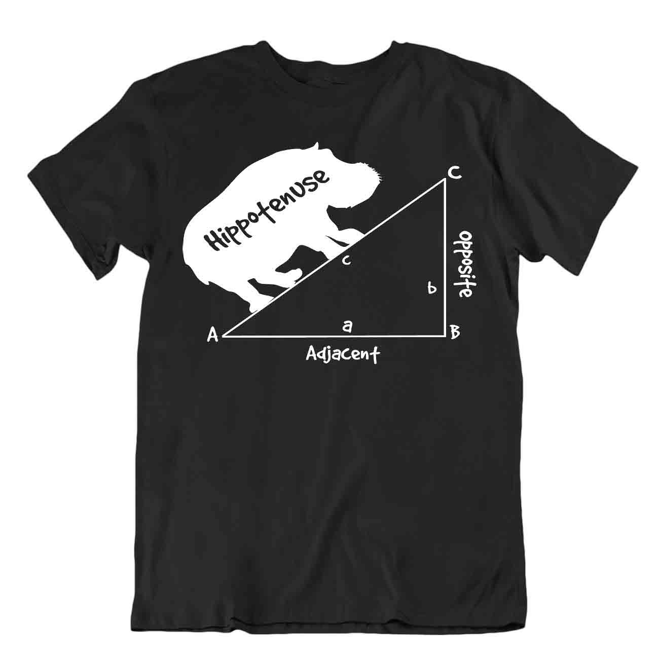 Geometry Hippotenuse Triangle Math Comic Joke T-Shirt Tee Geometry Math Shirt - Picture 2 of 8