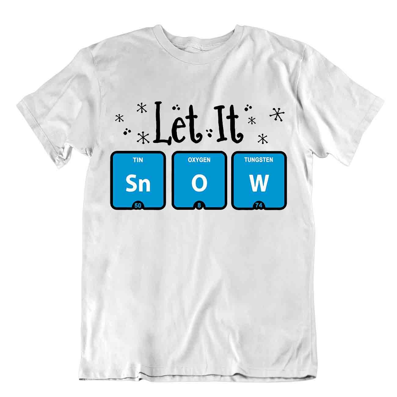 Camiseta Let It Snow Camiseta Química Tabla Periódica Camiseta Divertida Camisa - Imagen 8 de 8