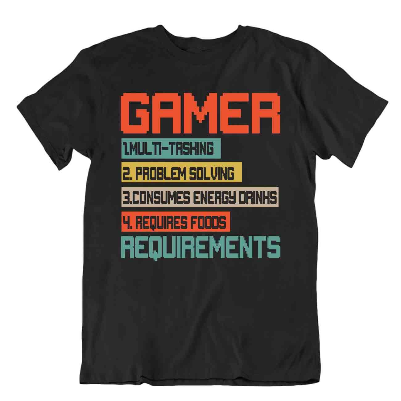 Camiseta Gamer Definición Requisitos Humor Camisa Novedad Ciencia Camiseta - Imagen 2 de 8