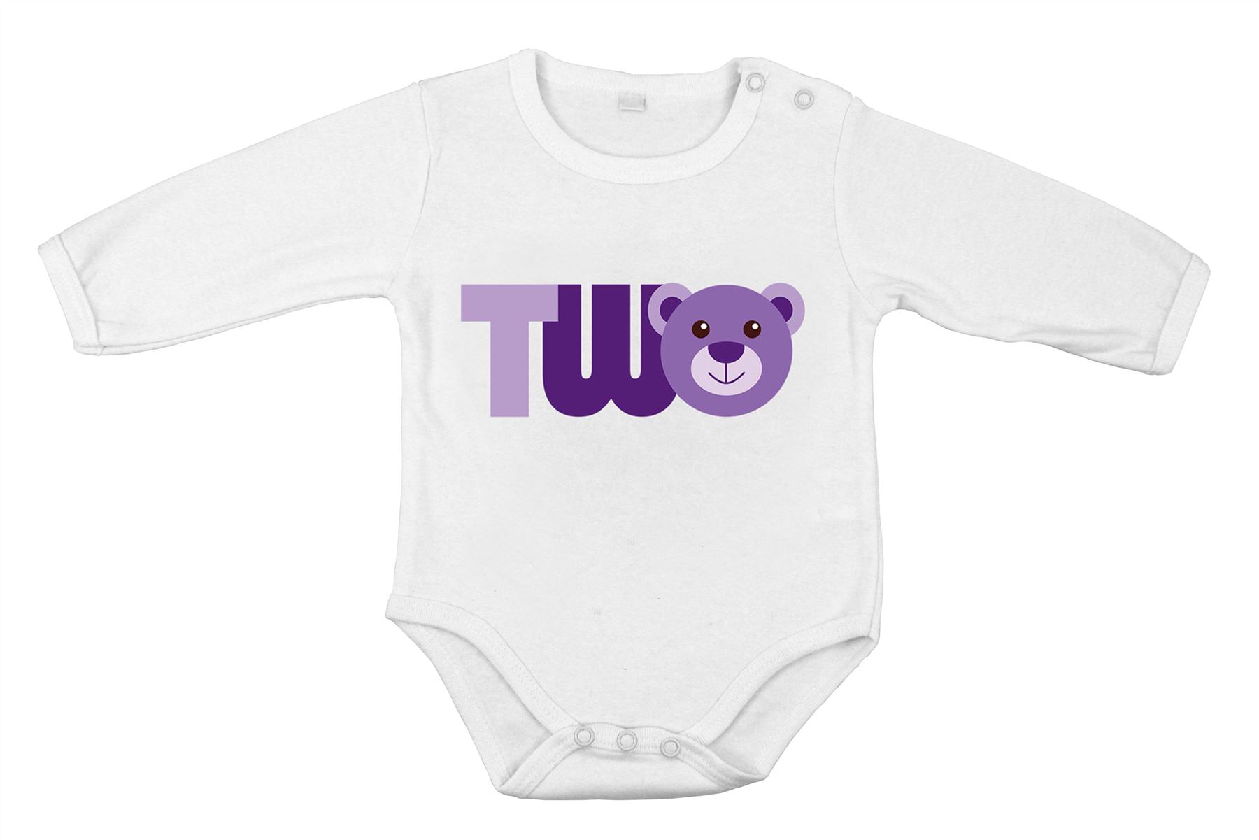 Dos Cumpleaños Bebé Nacido Panda Algodón Idea Especial Unisex Body Ducha - Imagen 2 de 5