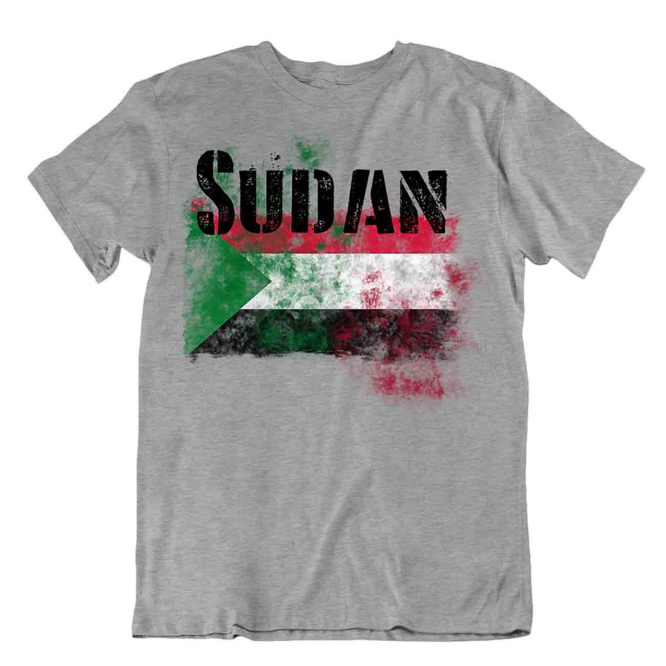 Camiseta de Sudán Banderas Pieza de Camiseta Viaje Recuerdo Blusa Té Bandera de Sudán Tops disponibles - Imagen 16 de 43